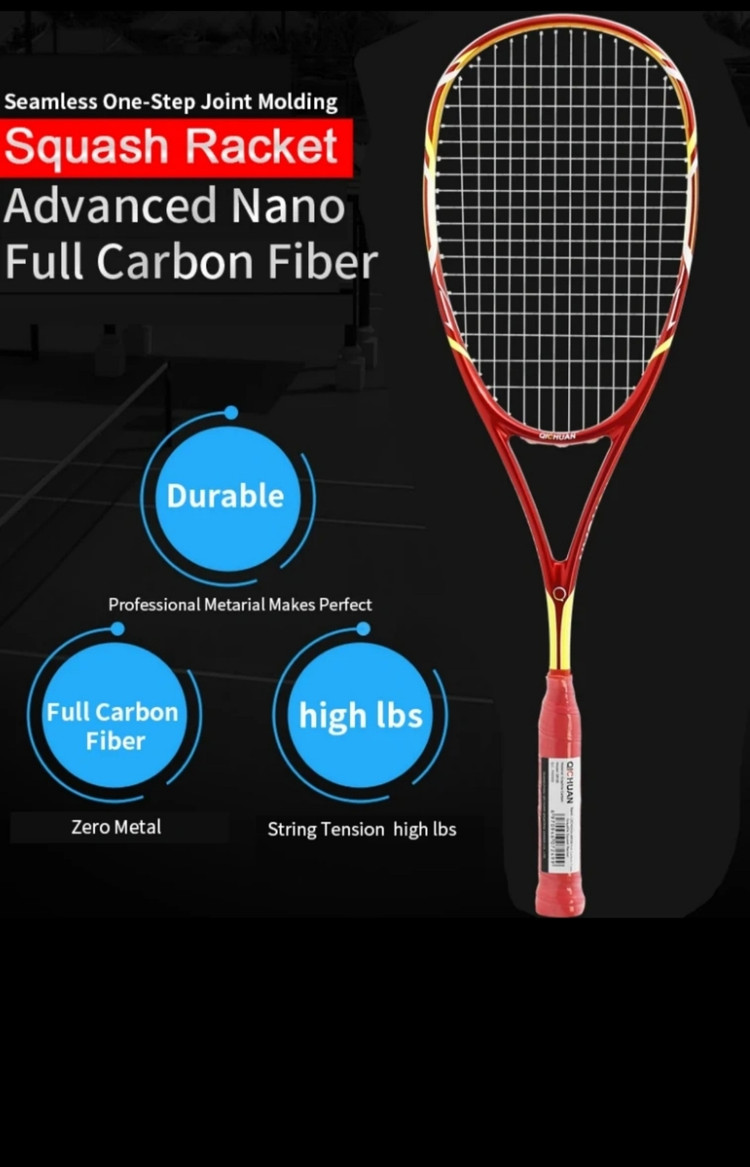 명품 인기 스쿼시라켓 QICHUAN 카본소재 신품--5