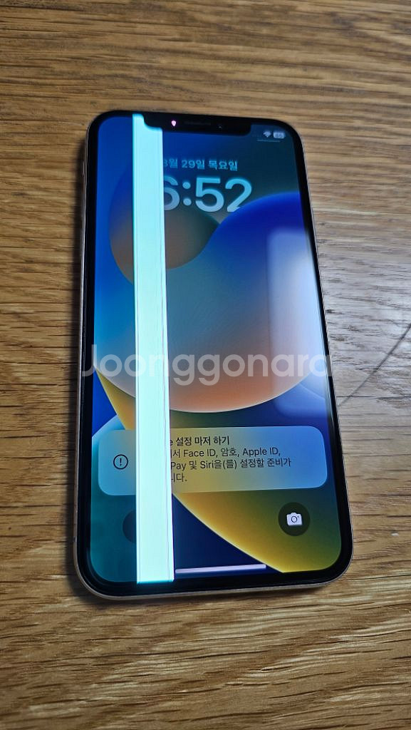 아이폰X 64GB 내부액정 파손, 배터리 74%(부품용--9