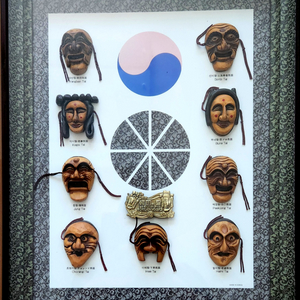 한국의 탈 액자 + 탈 목걸이(2개)