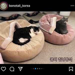 보노테일 대형 침낭 방석 70x70 고양이 강아지 순면