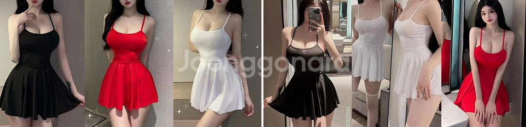 섹시슬립 검정, 흰색, 레드,그레이--5