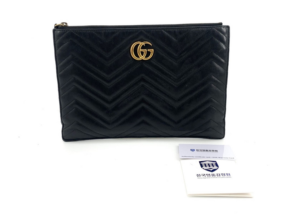 구찌 마몬트 마틀라세 클러치 이미지