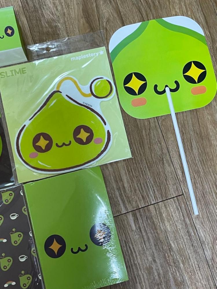 메이플스토리 슬라임 메모지 화일 공책 부채 마우스패드--2