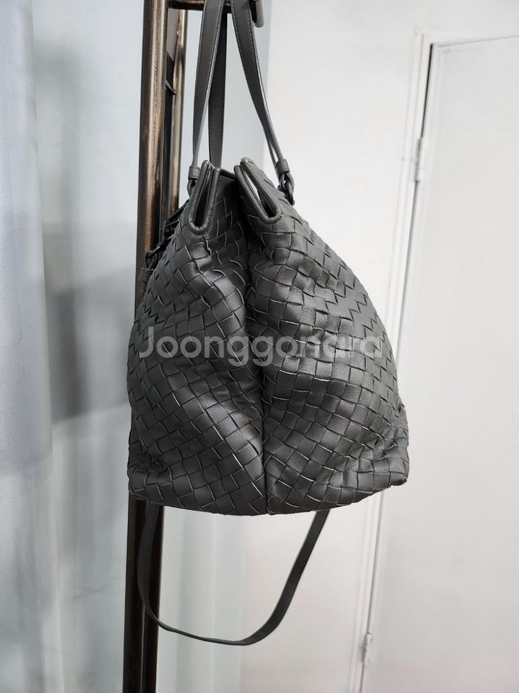 보테가베네타 인트레치아토 라지 탑핸들 투웨이백--4