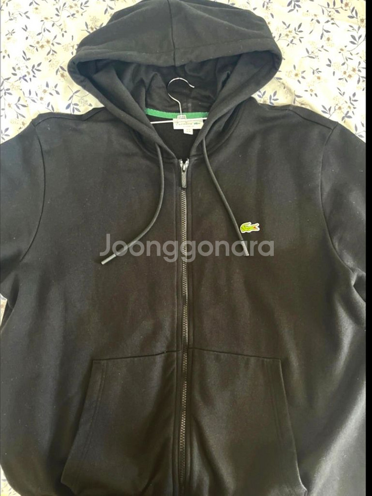 라코스테 블랙 후드집업--1
