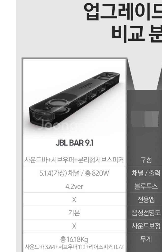 JBL 9.1 사운드바--1
