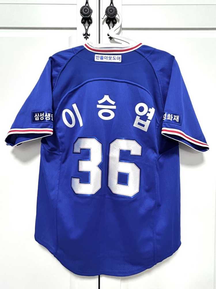 삼성 라이온즈 유니폼 빈폴아웃도어 이승엽 마킹 85 이미지