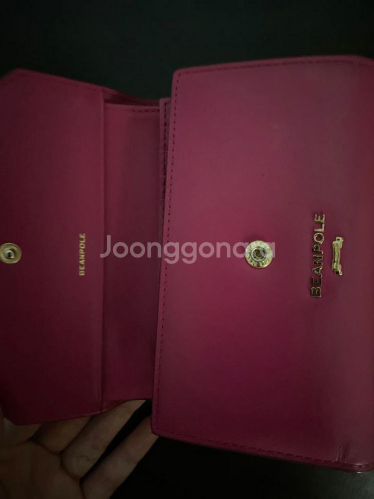 빈폴 중지갑 핫핑크 택포--2