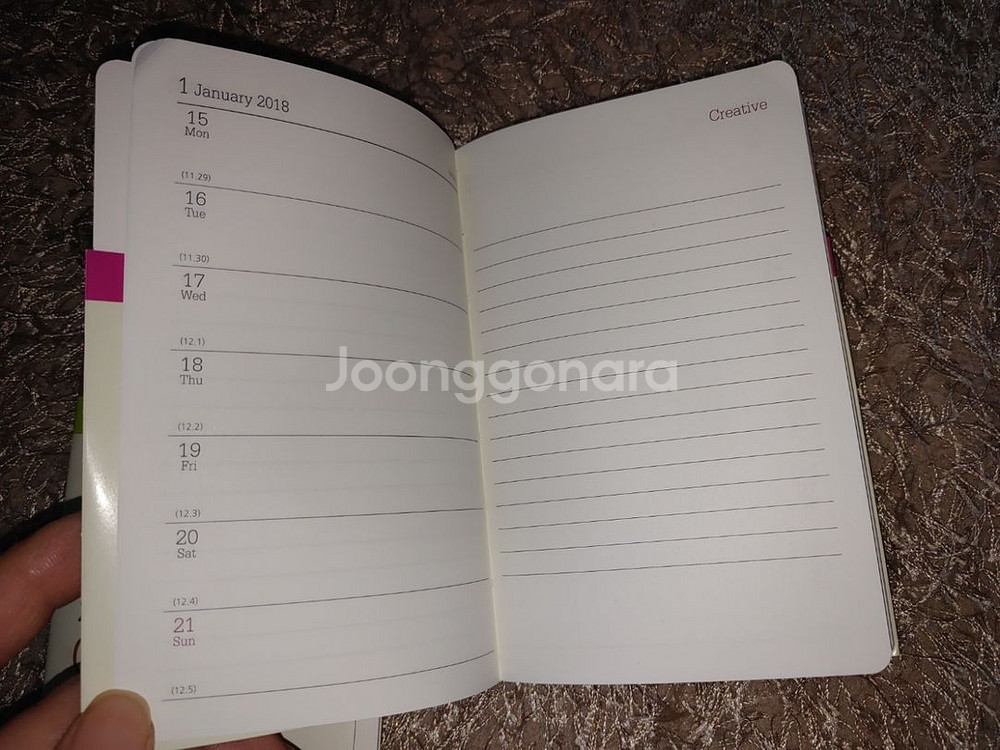 크리에이티브365빈티지 먼슬리 다이어리 메모 노트--3