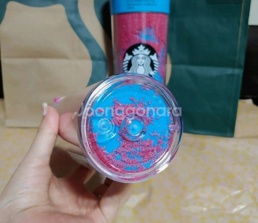 새상품)스타벅스 서머 샌드 핑크 텀블러 473ml--5
