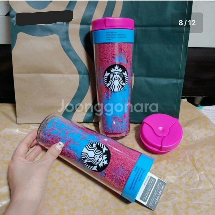 새상품)스타벅스 서머 샌드 핑크 텀블러 473ml--6
