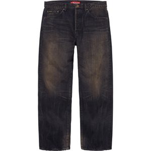 슈프림 Distressed selvedge jean