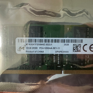 마이크론 노트북용 ddr4 16G 3200 팝니다