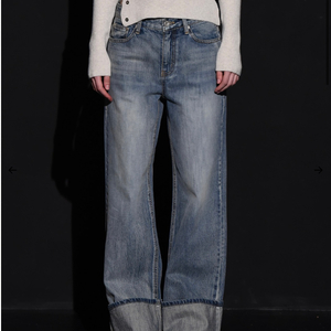 보헤미안서울 WIDE ROLLUP DENIM PANTS