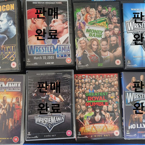 WWE 레슬매니아,로얄럼블,머니인 더 뱅크 정품 DVD