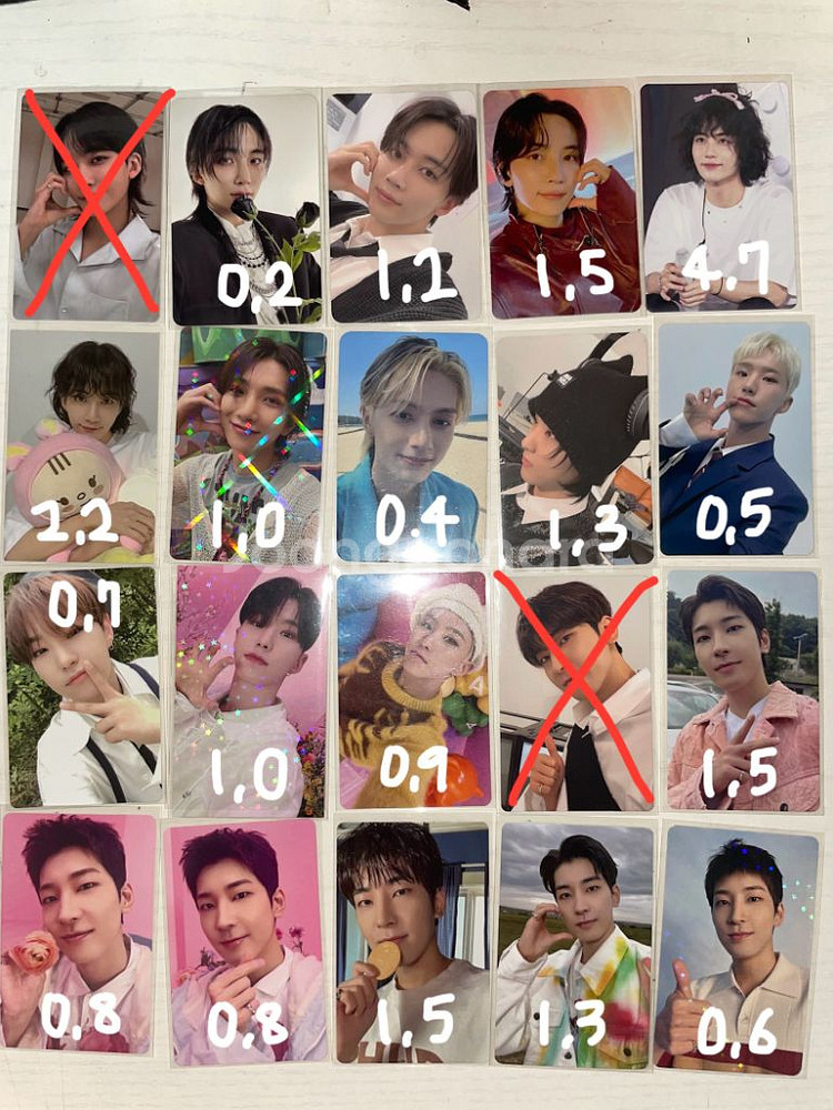 세븐틴 전멤 원우 위주 포카 증명사진 판매 양도--1