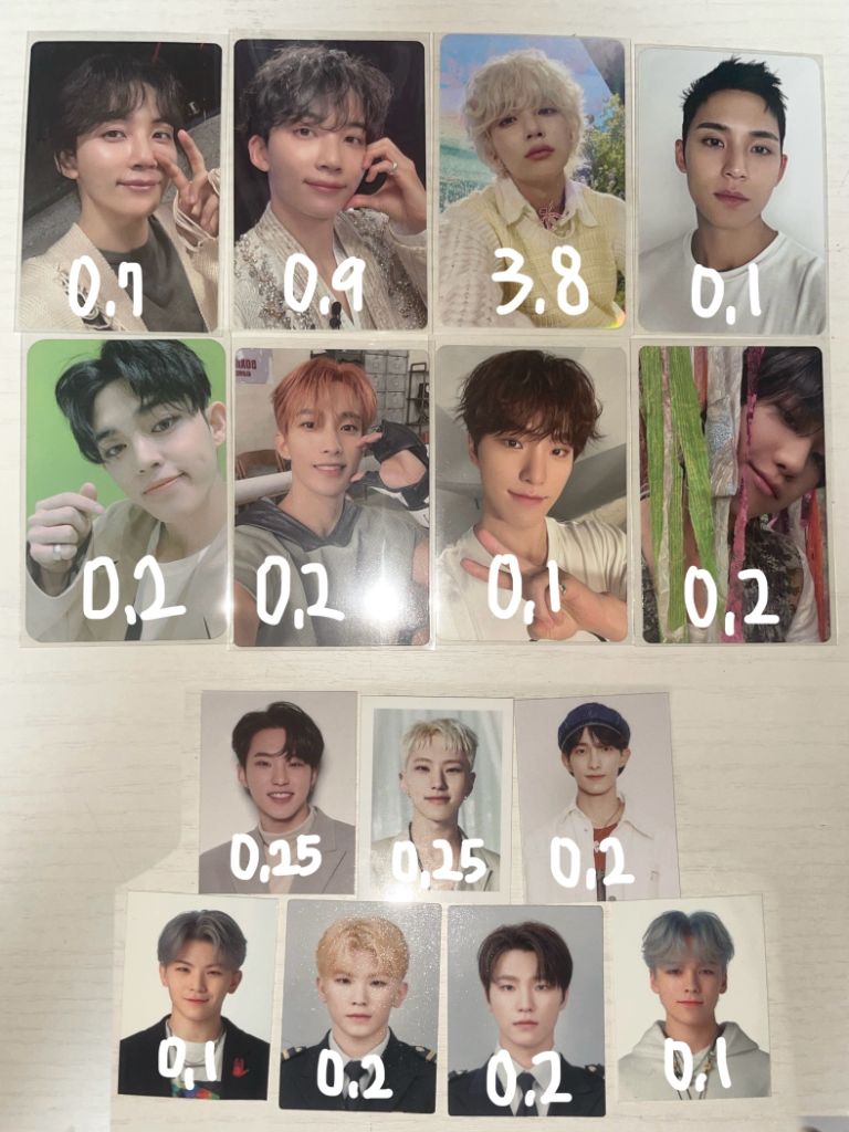 세븐틴 전멤 원우 위주 포카 증명사진 판매 양도--4