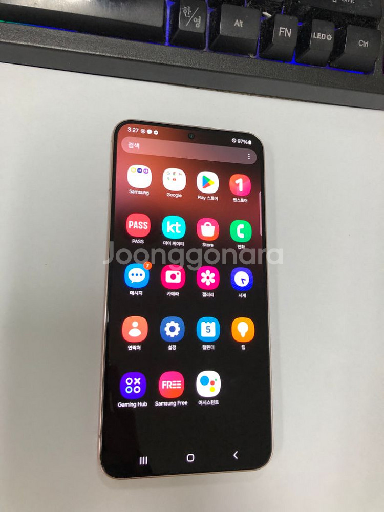 KT 갤럭시S22플러스 핑크 SS급 256G 무잔상--1