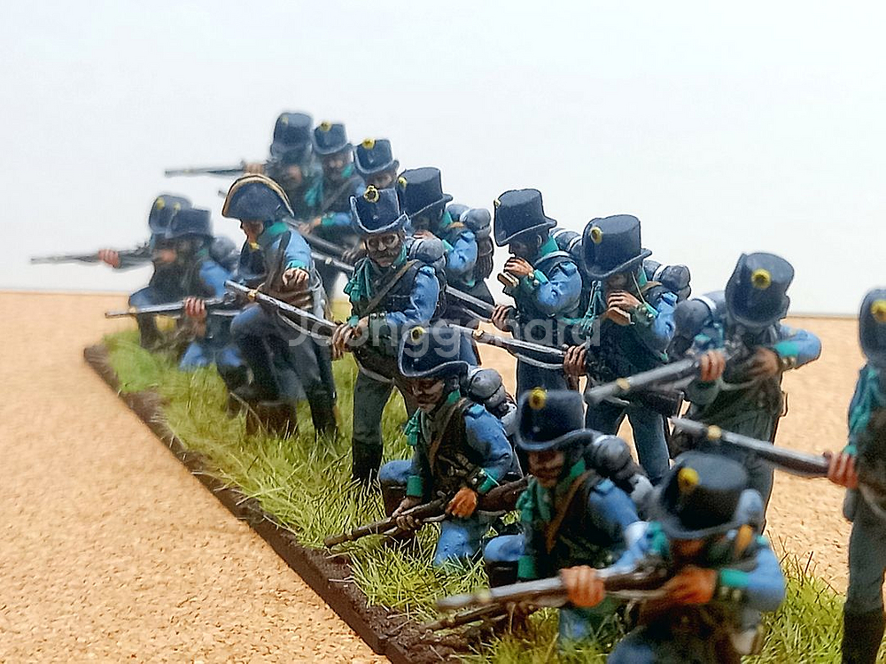 28mm 나폴레오닉 오스트리아 예거 미니어처--1