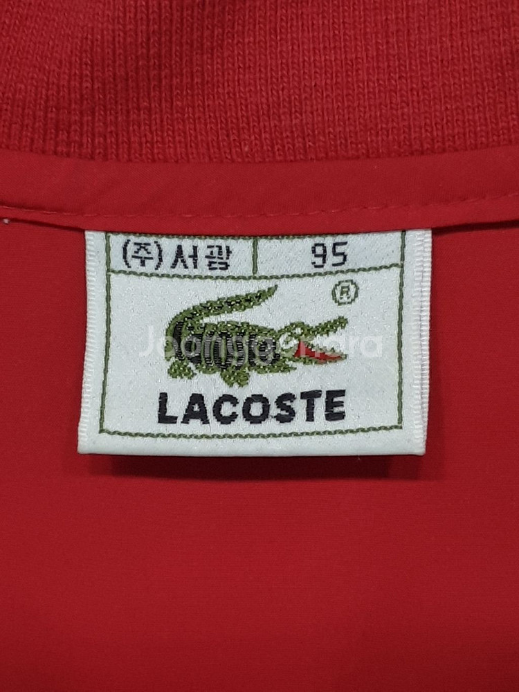 (100) 라코스테 웜업 츄리닝 빨강 브이넥 트레이닝복--2