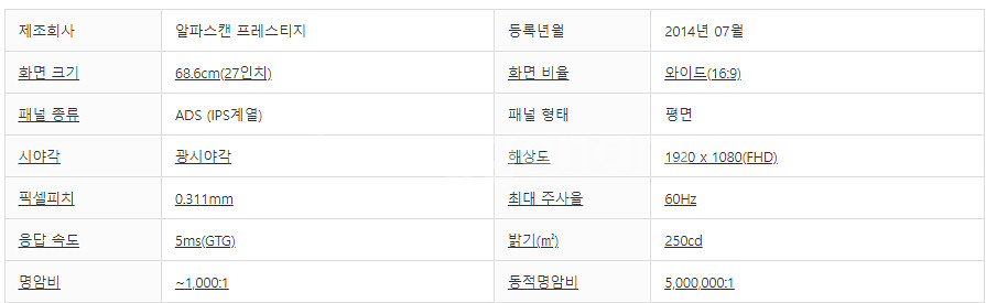 알파스캔 27인치 모니터 (2714 ADS) 세로방향--3