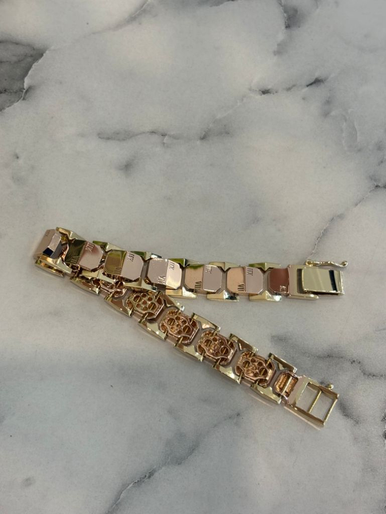 18k 로마숫자팔찌 10.85돈 남자금팔찌 이미지