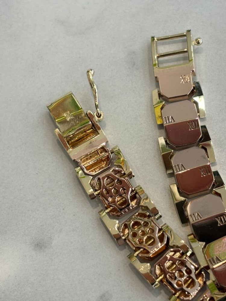 18k 로마숫자팔찌 10.85돈 남자금팔찌 이미지