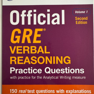 GRE Verbal Reasoning 책 (아예 새것)