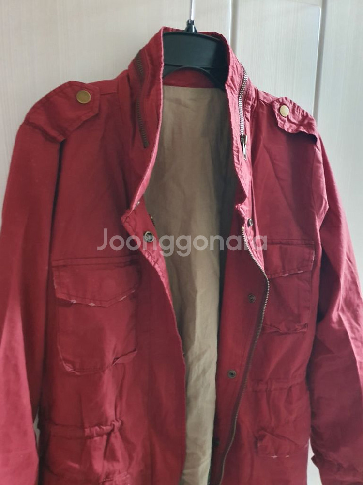 면 야상 자켓 Free 55 빈티지 사파리 점퍼 스트링--1