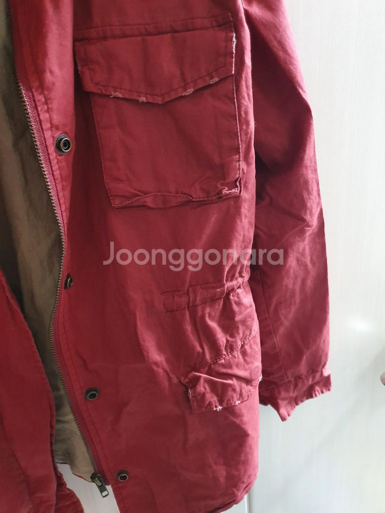 면 야상 자켓 Free 55 빈티지 사파리 점퍼 스트링--3