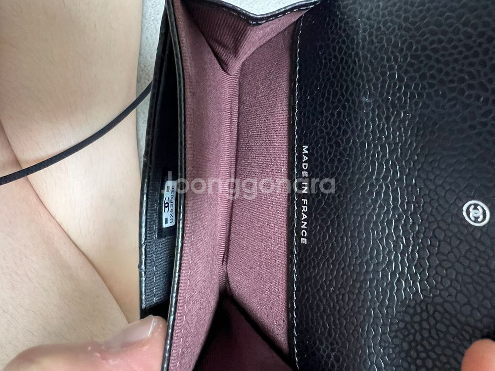 샤넬 캐비어 카드지갑--4