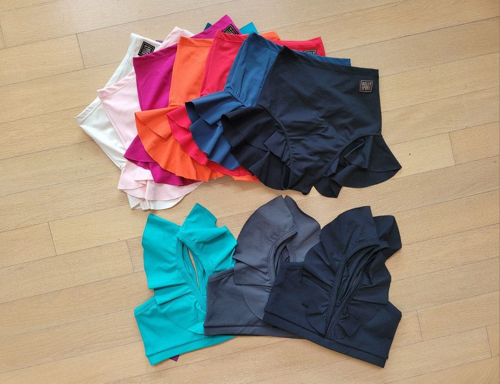 캘리스포츠 폴웨어 에일리쇼츠 폴댄스의상 하의 프릴 팬츠--2