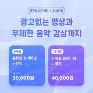 유튜브 프리미엄 1년 40,000￦