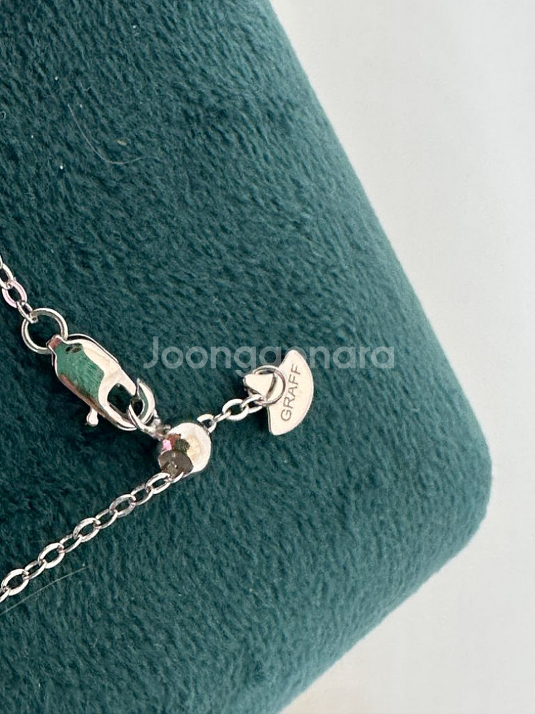 bow2목걸이(s925백금도금풀모이사나이트)--3