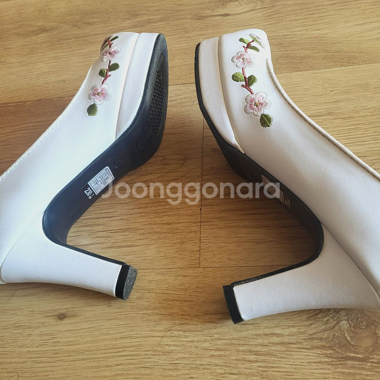 230 흰색 꽃신 한복신발 혼주구두 웨딩 혼례복 화이트--2