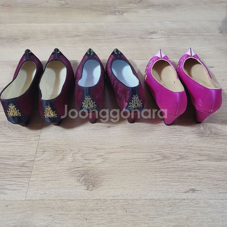 230 핑크 꽃신 한복구두 신발 5cm--1