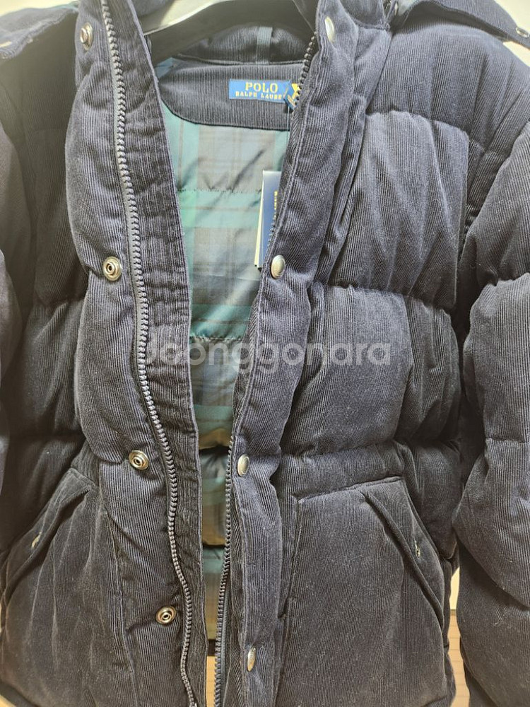 (새제품) 폴로랄프로렌 코듀로이 컨버터블 후드 다운패딩--3