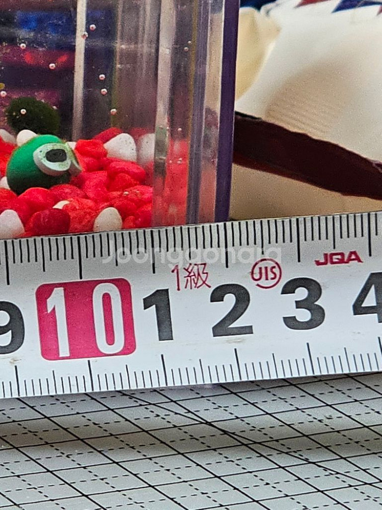 반려식물 마리모 미니 LED 어항 블럭모양 투명저금통--8