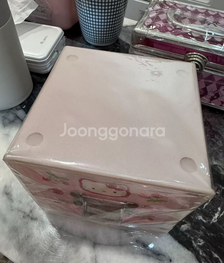 고전 키티 딸기 이치고 서랍 정리 수납 보관--2