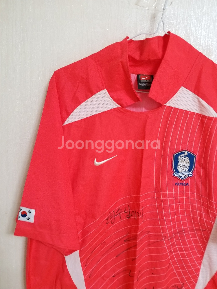 나이키 2002 이운재 싸인 국대 축구유니폼(스판105--1