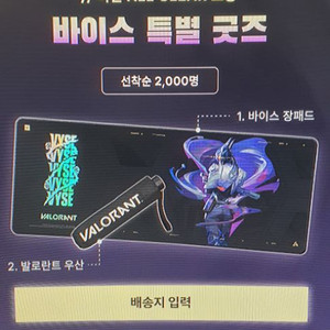 발로란트 한정판 바이스 굿즈