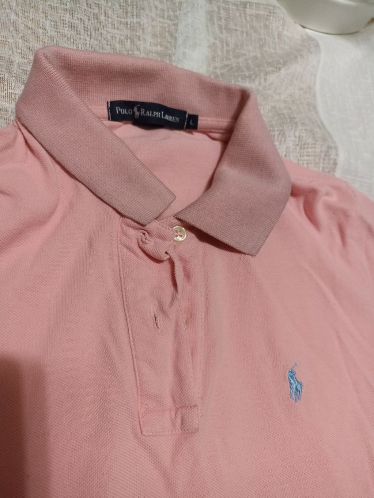 핑크 폴로 카라 반팔티 polo 랄프로렌--1