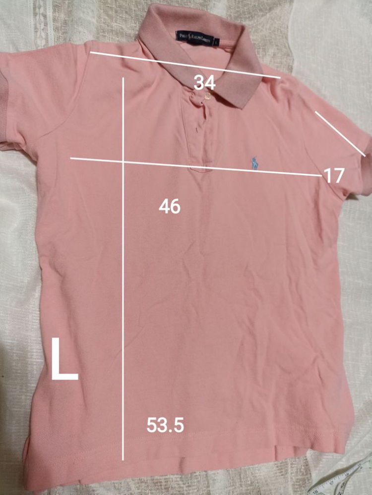 핑크 폴로 카라 반팔티 polo 랄프로렌--2
