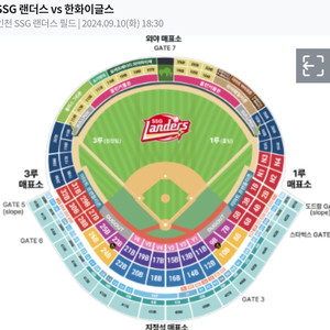 ssg랜더스vs한화9/10 화 (영탁)라이브존1매 양도