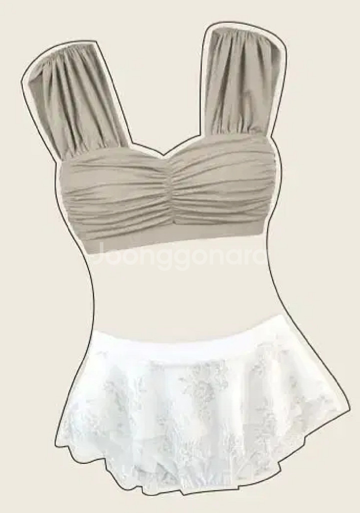 폴웨어 핫한 샬롯 폴링 드레스 쇼츠 화이트 s 레이스--1