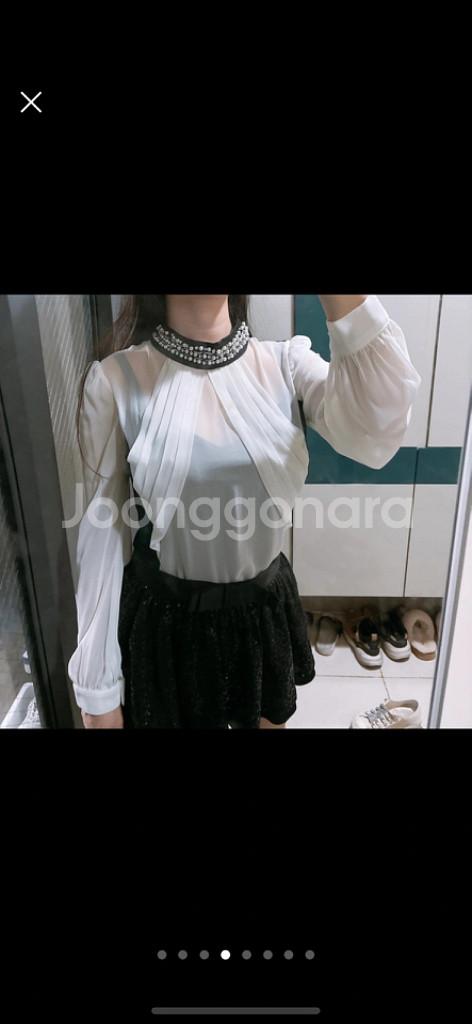 고급수입 블라우스+치마바지 set--3