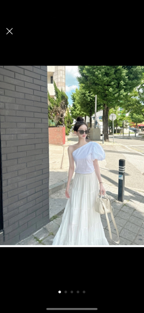 원숄더 블라우스--0