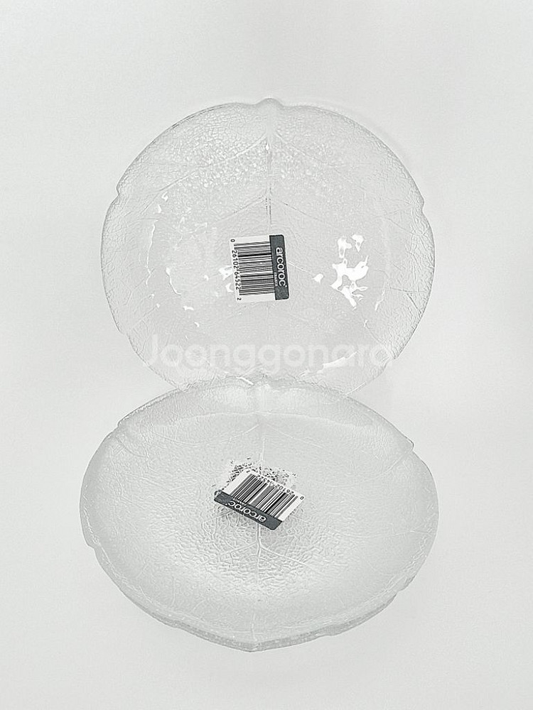 [미사용] 프랑스 아코록 낙엽무늬 유리접시 6P--0