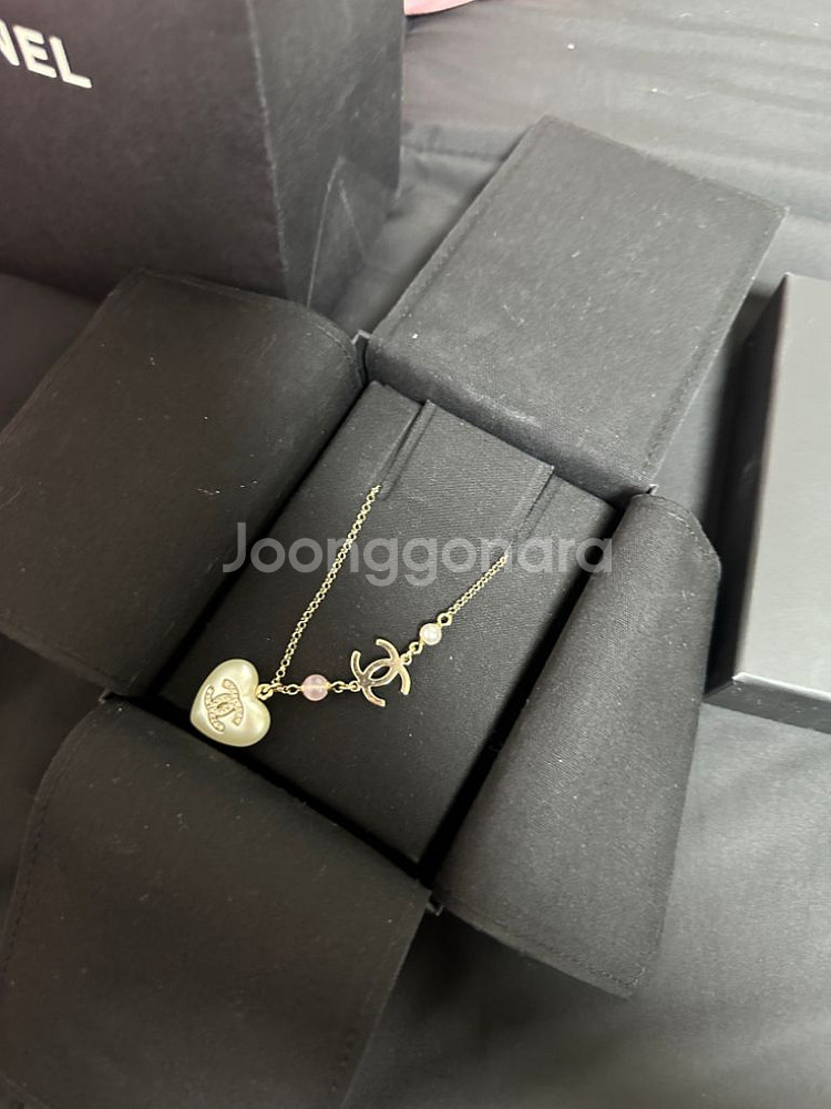 샤넬 하트목걸이--0