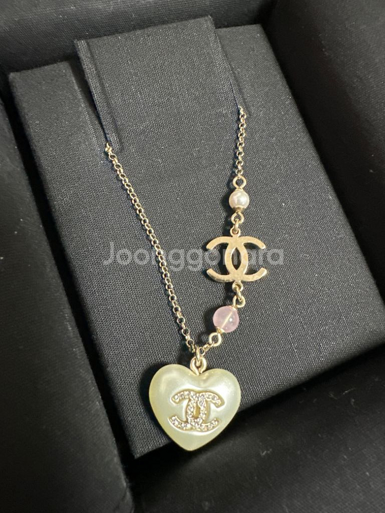 샤넬 하트목걸이--2